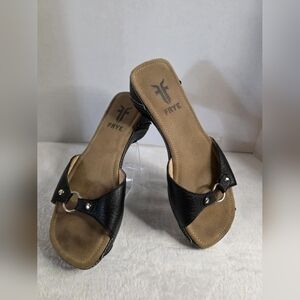 Frye Porto Fino Women's Black Leather Sandals Size 7.5
